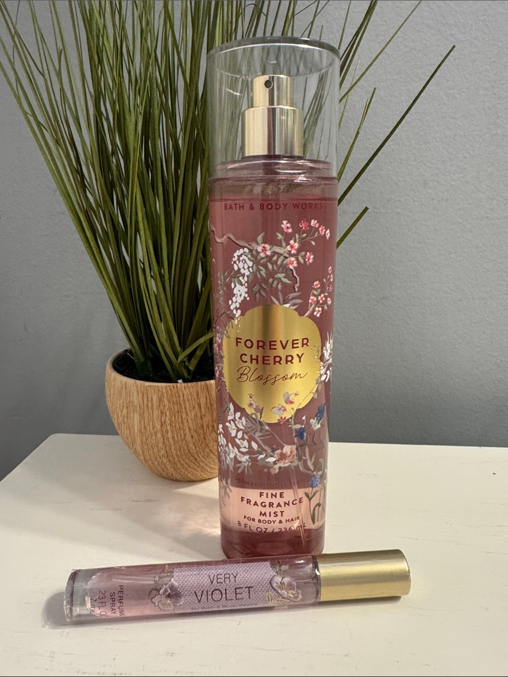 NWT- Bath & Body Works Forever Cherry Blossom Mist & Very Violet Perfume Spray